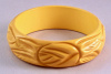 BB52 corn rose bud/leaf carved bangle